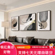 Meiyouchun black, white and gray abstract art sofa background wall decorative painting sense living room hanging painting modern simple three JD13786 left and right 50*70 middle 90*70 crystal porcelain aluminum alloy