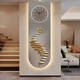 Yonghuan step by step high up U-shaped exquisite carving porch decoration painting Elk good meaning warm light background wall lamp painting X4877 70*210UV exquisite carving++ without light