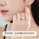 Old Fengxiang, one carat, love for the rest of his life, silver ring, women's single ring, confession of wedding anniversary Valentine's Day gift girlfriend wife