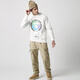 AAPE flagship store men's clothing spring and summer ape man letter print color spliced round neck sweatshirt 3883XXJ BKX/black S single size