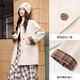 Xiangying Lapel Windbreaker Women's Mid-Length 2025 Autumn New Lyocell Contrast Color Stitching Small Casual Jacket Camel M