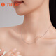 Liuguifu Jewelry Platinum Necklace Body Measurement Chain PT950 Platinum Clavicle Chain for Women PT0300054 2.5g