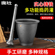 Sailoto cast iron pestle for nests, iron tampers for traditional Chinese medicine, iron pestles and mortars for medicine jars, peppers and peppers, iron pairs for nests, cast iron thickening garlic jars, small size