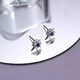 BJYL star's same style earrings for men, handsome and versatile, high-end niche retro light luxury earrings as a birthday gift for boyfriend Blue Polaris earrings single