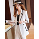 Chaqueta de traje ke fuyan para mujeres traje blanco de longitud media 2025 Nuevo sentimiento de primavera Temperamento casual traje profesional otoño 9926 traje blanco + 9926k pantalones blancos s