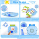 CRH Children's Early Education Card Machine 1-6 Jahre alte Baby-Bildungspädagogik Chinesisch und Englisch Aufklärung Alphabetisierung Karten Lernmaschine Upgrade Katzen Chinesisch und Englisch 448 Inhalt Blau