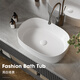 Yidiou italienischer Arbeitsplatte Basin Ceramic Wash -Becken Haushaltswaschbecken verdickter Balkon Waschbecken 485*360 [YT3523] Bare Slot -Konfiguration