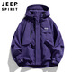 JEEP SPIRIT Jeep Jacket Men's Jacket Autumn and Winter American Workwear Hooded Jacket Men's Black XL