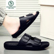 Specht Frühling und Sommer Neue Flip-Flops-Hausschuhe Sommer Neue High-End-Strand Sandalen Outdoor-Kleidung Dual-Use One Flip-Flops ASL/8638-W All Black 40 Größen