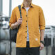 [Korean style workwear] Shirt men's seven-point long-sleeved loose trendy casual half-sleeved summer mid-sleeved top men 701 green 2XL