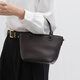 Banpo decoration (bampo) first layer cowhide bucket bag small autumn and winter new counter exquisite hand-held one-shoulder crossbody bag, earthy 260 (hand-grabbing pattern)
