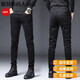 Montagut leichte Luxus Luxus Hong Kong Frühlings- und Sommer High-End Black Jeans Männer schlanke Füße Herrenhosen koreanischer Stil Trendige Männer lange Hose GJL1049-1 Grauer regulärer Stil 28