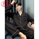 
LangSha men's pajamas long-sleeved pure cotton spring and autumn four seasons 2025 new solid color boys autumn cotton home clothing set G693 L (suggested height 170 and weight 100-13