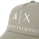 Armani (ARMANI) AX new product Men's/Women's neutral hats, baseball caps, Chinese Valentine's Day gifts 954039 CC513 U6167 Khaki Green AX embroidery