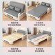 Cama de sofá Yingke 2025 Nuevo apartamento pequeño plegable Camino retráctil Balcón de sala de estar de cama retráctil Multifunción Cama plegable [naranja] 5 cm esponja + 2 cm de colchón de látex ancho 1.08 metros almohada (sharnEn modelo de almacenamiento rasguño)