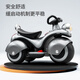 Cute angel children's electric motorcycle tricycle for boys and girls, baby and child can sit on and charge remote control toy Harley car, painted silver dual-drive large battery + Bluetooth music + remote control