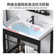 JPHZNB Floor-Sanding Forme Bathroom Wash Basin Small Apartment Bracket Mand Basin lavabo Basin Basin Armoire de salle de bain 4837E BASIN + DRAIT DE STAND