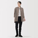 MUJI Women's Easy-drying Plain Three-quarter Sleeve Long Top Women's Shirt Shirt Japanese Jacket Women's Fall 25 Dark Brown M (160/84A)