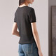 Sophie Ser Round Seck Shece Lint Risted Thind Sweater для женщин 2025 Летняя мода Универсальная повседневная черная полоса