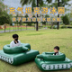 
Water inflatable tank water squirt swimming ring with water gun children adult toy surfing mount adult boy floating row [small tank] + water gun