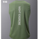2025 Quick Dry Mesh Men's Sleeveless Vest with Reflective Strip Print Ice Breathable Comfortable Sports Running 3524 Military Green M 135-150Jin[Jin equals 0.5 kg]