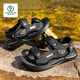 
Woodpecker Sandals Men's Summer 2025 New Sports Shoes Men's Drive Outdoor Casual Shoes Men's Shoes Beach Shoes 3888 Brown [Sandales Two Wear, Elastic Folding resistant] 41