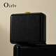 
Duobaoni light luxury jewelry box high-end leather jewelry display storage ring necklace earring box jewelry display gift box ring pendant/necklace box (black)-H15605