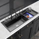 TLXT ultrasonic sink dishwasher multi-function intelligent cleaning machine kitchen integrated 304 stainless steel vegetable pool Black King Kong ultrasonic + purification double trough 12048 digital display