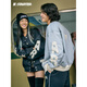 Starter Baseballjacke Männer und Frauen gleicher Stil Amerikaner Lose Langsamen Briefe vielseitige Sportarten und ungezwungene Kurzjacke grau XL