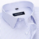 
Yager short-sleeved shirt for men 2025 new middle-aged casual high-end ironing pure cotton striped casual white shirt orchid DX6623 38