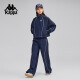Kappa (Kappa) back-to-back 2025 new outdoor sports jacket women's retro stand-up collar jacket cardigan top K0F42JJ01 Dark Night Blue Black-906 XS