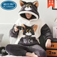
Palando Men's pajamas in autumn and winter thickened coral velvet flannel home clothing set cartoon plus size warmth for outside wear 9901 [thickened plus velvet] round neck [gift for gifts on Chinese Valentine's Day] L 90-120Jin [Jin equals 0.5 kg] [brand special offer]