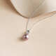 Saturday Fu Purple Edison Pearl S925 Silver Necklace Birthday Gift X0614365 Nearly Round 10-11mm