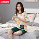 恒源祥睡衣女款夏季纯棉短袖七分裤全棉圆点可外穿女士家居服妈妈居家 9854 【纯棉】 M 建议80-100斤穿