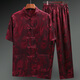Les vêtements tangs à manches courts de Li Shangduo de Li Shangduo sont les vêtements d'été du grand-père de l'âge moyen et le grand-père des vêtements de grand-père de l'âge moyen et de style grand-père de style chinois.