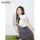SNIDEL2025 AUTUME ET HIVER NOUVEAU produit Sweet Ruffle Fleece Bow Shirt Top SWFB254036 Grey Single Taille