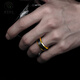 Anmi Love Tungsten Steel Ring Black Men's Fashionable Personality Trendy Single Index Finger Domineering Non-Fading Ring No. 8