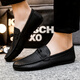 Yierkang Prince Doudou zapatillas para hombres 2025 nuevos zapatos de verano para hombres británicos zapatos de cuero casuales de cuero de cuero y zapatillas de tablero de cuero para todo el partido YL-D826 Brown 39