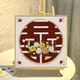 
Wedding gift Happy character texture painting quartz sand digital oil painting DIY handmade rose decoration hanging painting qx10975 texture painting 50*50cm thick solid wood inner frame + decorative outer frame