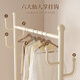 Yimo coat rack movable floor-standing home bedroom iron storage shoe and hat hanging clothes rack 60 double layers - white