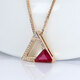 HEEKAIYI Ruby Necklace for Women Pigeon Blood 18K Gold Diamond Pendant Chinese Valentine's Day Birthday Gift for Wife and Girlfriend <Supports Customization> 94 Points Pendant + 18K Gold Chain