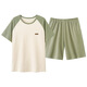 Septwolves Frühlings- und Sommer-Hausbekleidungskleidung für Herren, die reine Baumwoll-Sommer-Kurzarmshorts von außen multi-farbig optional verwendet werden können. 02J13603 Men 3xl