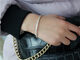 Caox Ping Un paño libre de plateado libre 999 Pulsera de plata esterlina Texto de sellado pequeño abertura Pulsera delgada Herida Estilo Antiguo 13G (Free) Modelo 679