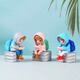 GELUN MIGN CARTONE BURANT CHARGET SMELLES ORNAGENTS CRÉATIVE OFFICE CÉRIENNE Mini couple Micro Landscape Decorations Deux personnes portant des sacs d'école
