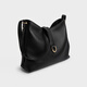 Charles/Keith25 Summer Nuevo producto de piel de oveja suave Single Shoulder Crossbody Bag Bag SL2-40681199 Negro M
