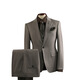 DK high-end men's one-button suit suit men's striped jacket casual business formal dress suit two-piece set one-button dark gray (suit + trousers) 2XL 54 (138-150Jin Jin equals 0.5 kg)
