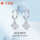 Liuguifu Jewelry Platinum Earrings Sparkling Four Leaves pt950 Platinum Earrings Fashion Earrings PT0200075 3.3g