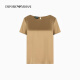Armani (Armani) Summer NUEVA MULLERA MULBRERS Seda corta Top de camiseta [Mulberry Silk Fit Edition] Champagne Color-U6190 S 38