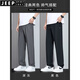 JEEP SPIRIT Ice Silk Thin Sport Pants Men's 2025 Summer New Loose Stretch Straight Long Pants for Men's Quick-Drying Leisure Pants 6629 Khaki XL [125-140Jin[Jin equals 0.5 kg]]