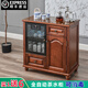 JPHZNB tea bar machine integrated table kettle cabinet home living room fully automatic intelligent solid wood belt integrated cabinet new Chinese style 6626 walnut color disinfectable warm